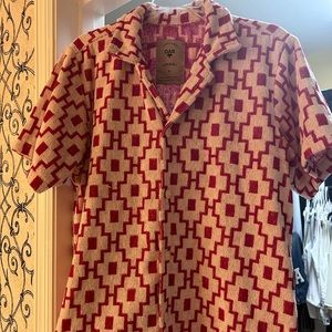 OAS terry button down medium